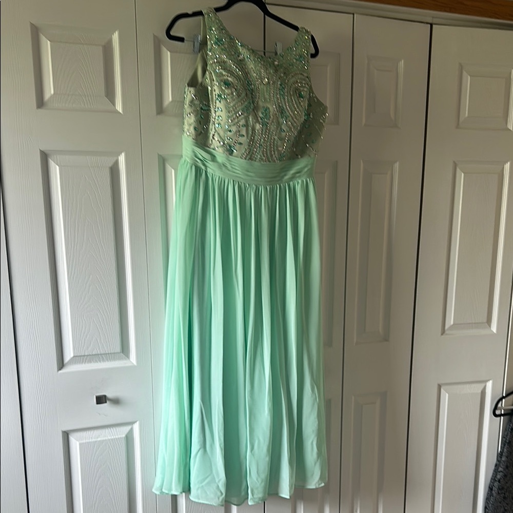 Mint Green Beaded Dress